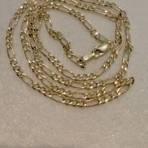 Real 10K Gold Figaro Chain – 22 inch – 2.5mm – Solid – Never Used – Not Plated